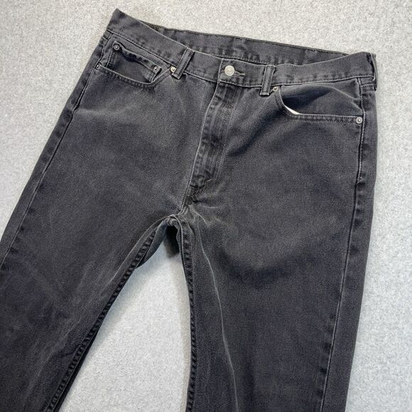 Levi’s 505 Men’s Jeans Black 38x34 Straight Leg Regular Fit Denim Pants - Picture 1 of 14